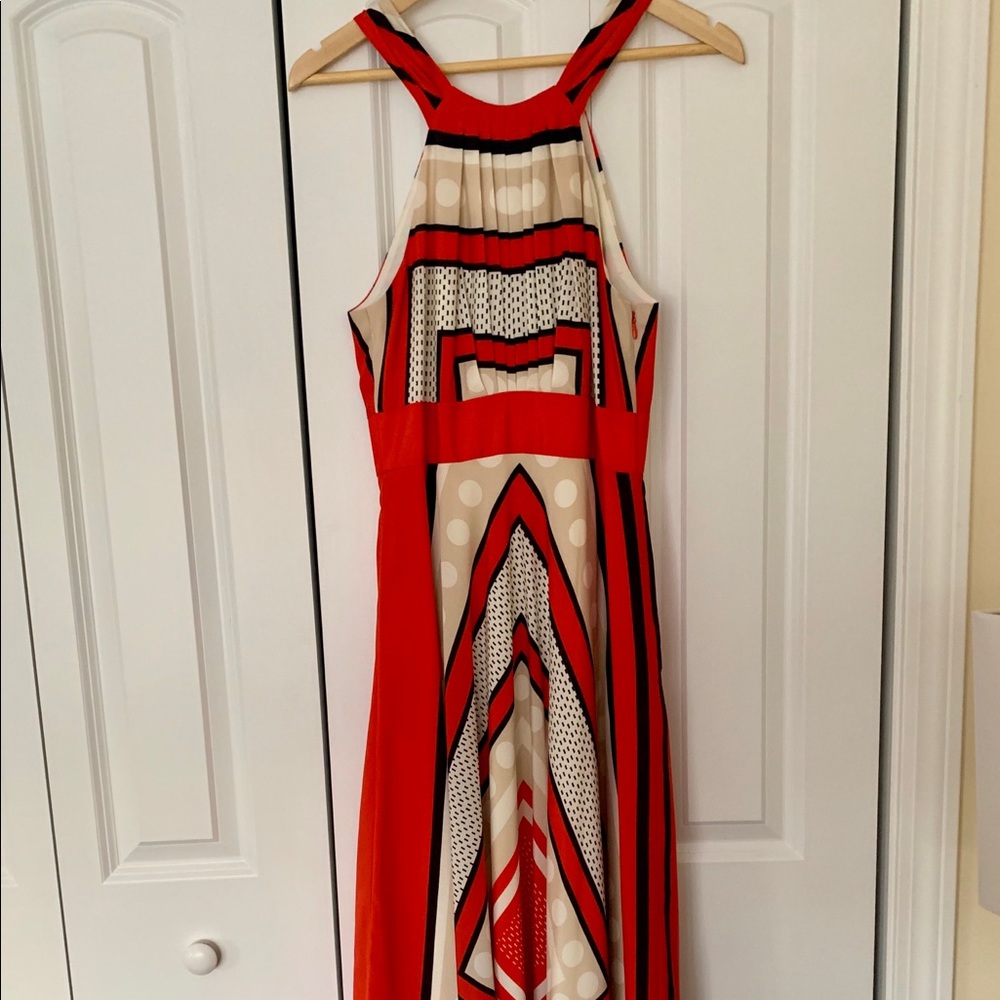 Scarf Print Crêpe de Chine Dress